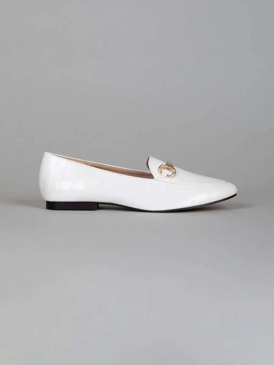 Kayleigh Loafers in White and Pink