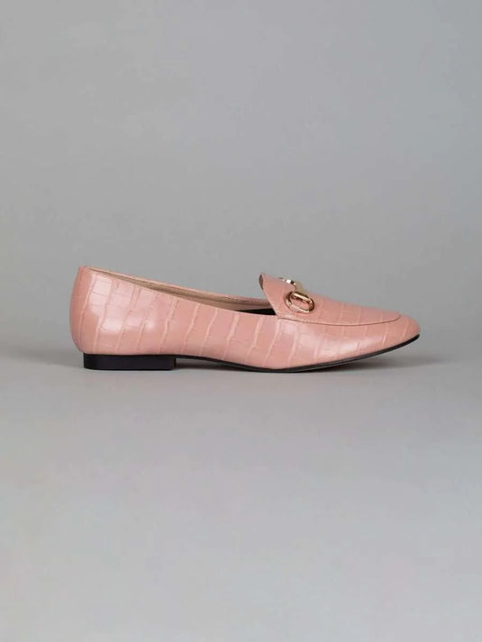 Kayleigh Loafers in White and Pink