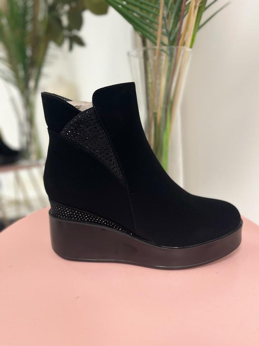 Whitney Wedge Black Boot