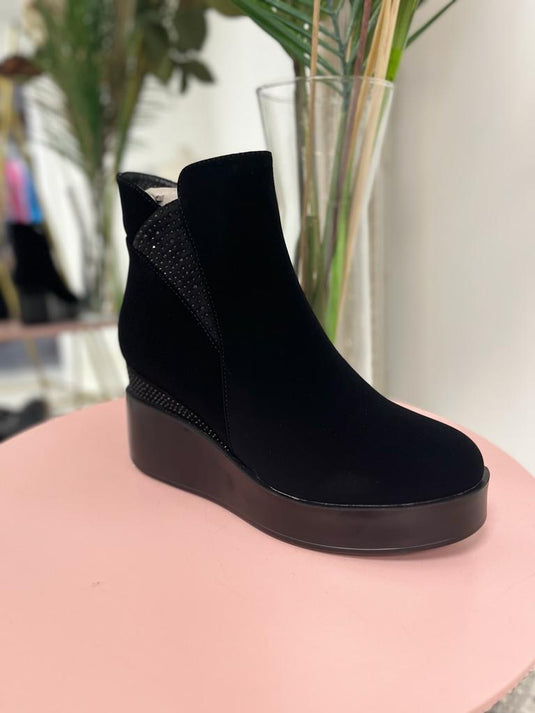 Whitney Wedge Black Boot