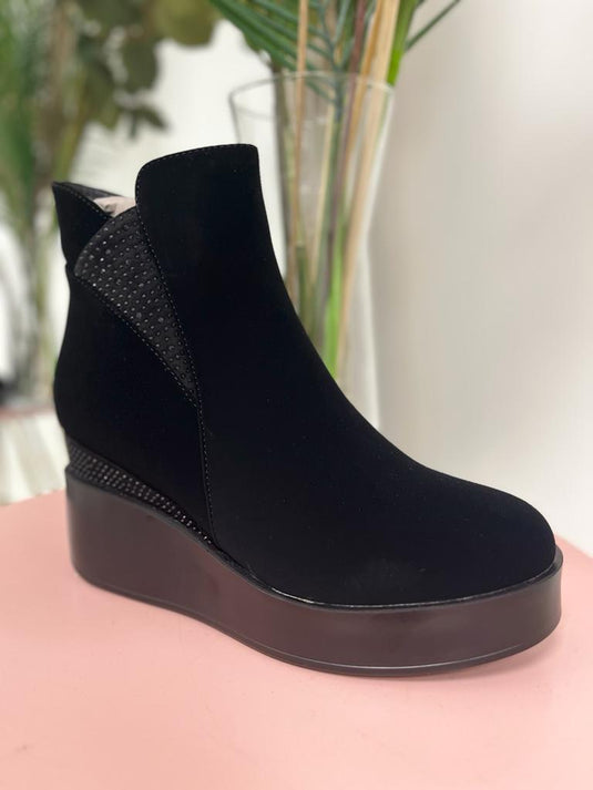 Whitney Wedge Black Boot