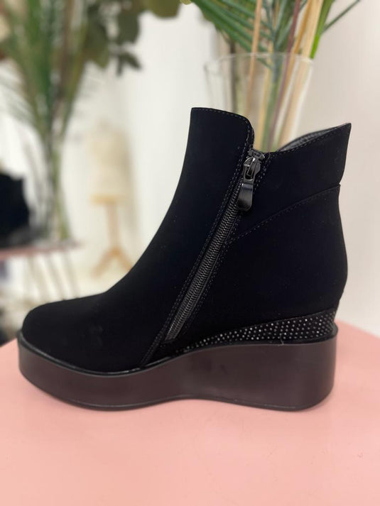 Whitney Wedge Black Boot