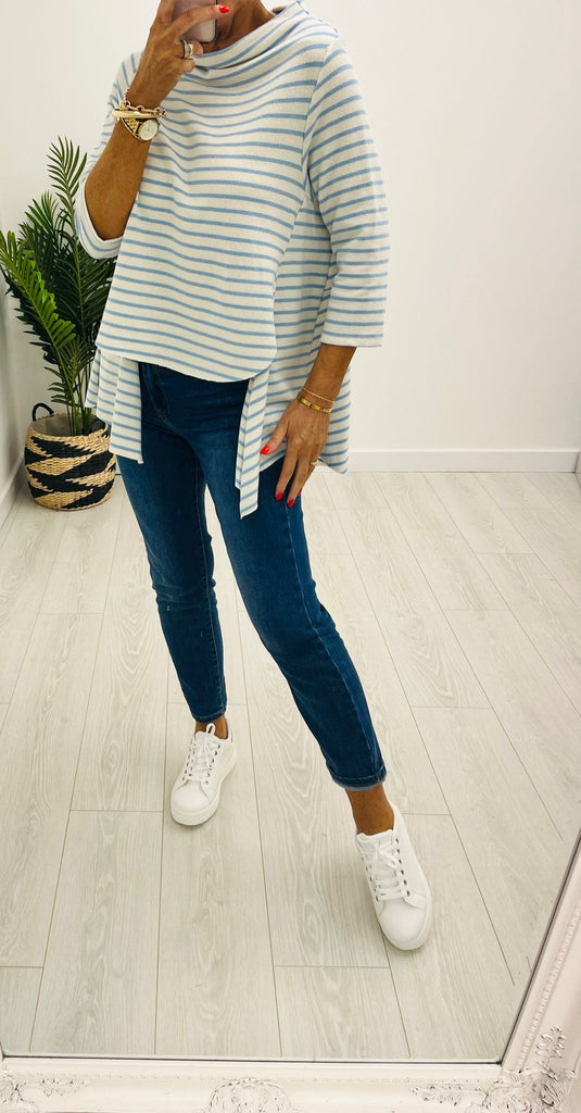 Blue Stripe Top