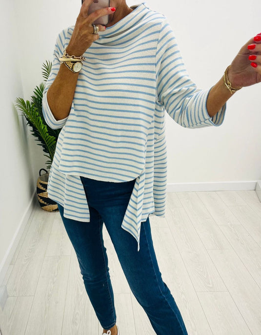 Blue Stripe Top