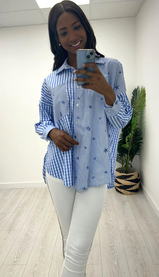 Bethany Blue Stripe Shirt