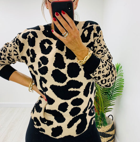 Leopard Print Knit