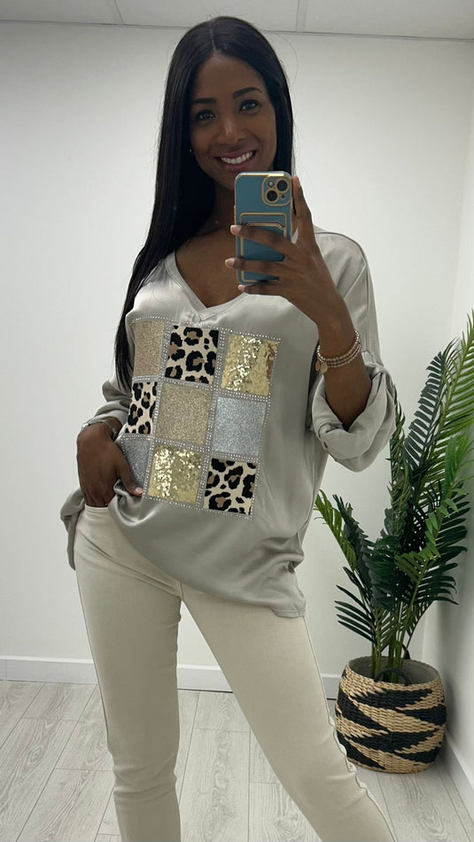 Jasmine Leopard Top