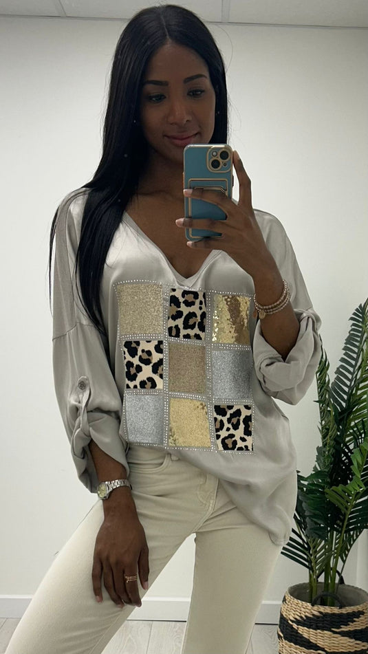 Jasmine Leopard Top