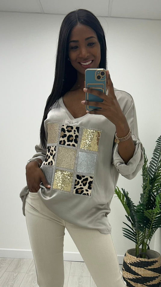 Jasmine Leopard Top