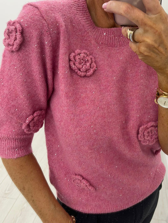 Fae Flower Shortsleeve Knit