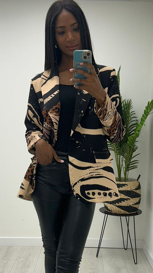 Abigail Printed Blazer