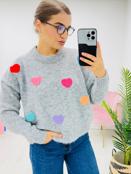 Heather Heart Knit