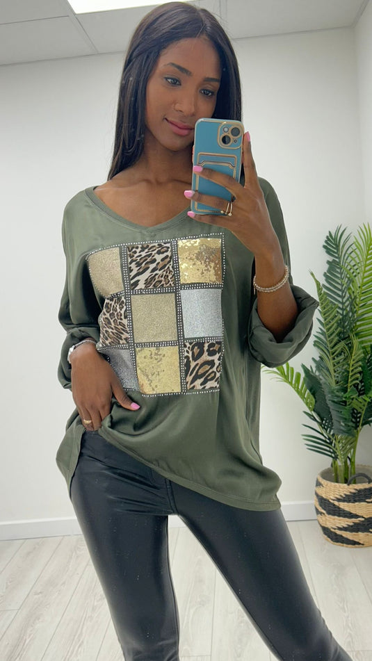 Jasmine Leopard Top